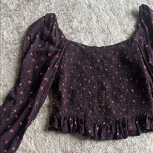 Women's Floral Smocked Top